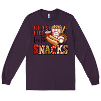 Plum i'm just here for the snacks baseball Long Sleeve Tee - Jasminsmagicworld