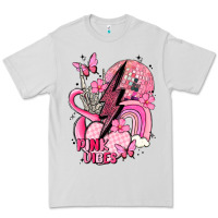Dove Grey pink vibes Premium Tee - MaliasSmallBusiness