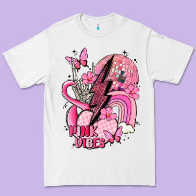 Pink Vibes Premium Tee Designed By Maliassmallbusiness