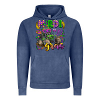 Vintage Denim mardi gras monster truck Vintage Hoodie - LillyAllenDesigns