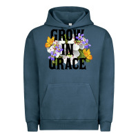 Pigment Midnight Navy Grow In Grace Urban Hoodie - LillyAllenDesigns