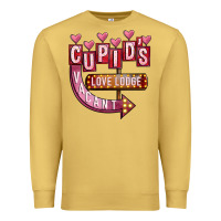 Antique Gold Valentines Day Cupid's Love Lodge Premium Sweatshirt - FaDigitalArtStudio