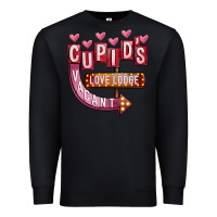 Black Valentines Day Cupid's Love Lodge Premium Sweatshirt - FaDigitalArtStudio
