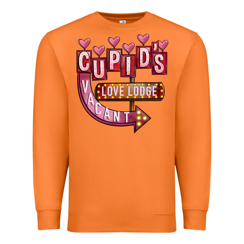 Valentines Day Cupid's Love Lodge Premium Sweatshirt by FaDigitalArtStudio | Teevron