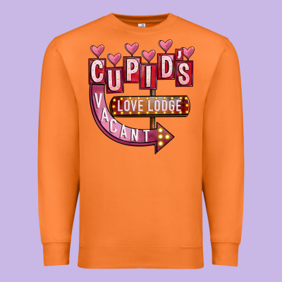 Valentines Day Cupid's Love Lodge Premium Sweatshirt Designed By Fadigitalartstudio