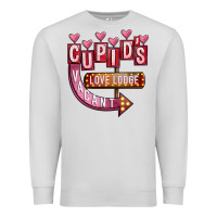 Dove Grey Valentines Day Cupid's Love Lodge Premium Sweatshirt - FaDigitalArtStudio