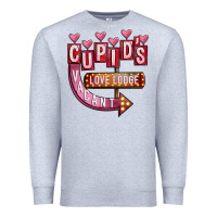 Heather Grey Valentines Day Cupid's Love Lodge Premium Sweatshirt - FaDigitalArtStudio