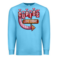 Ocean Blue Valentines Day Cupid's Love Lodge Premium Sweatshirt - FaDigitalArtStudio