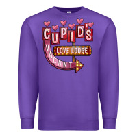 Purple Valentines Day Cupid's Love Lodge Premium Sweatshirt - FaDigitalArtStudio