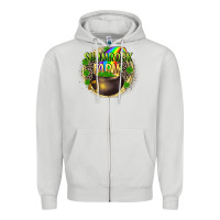Dove Grey St. Patrick's Shamrock farm Zipper Hoodie - CowGirlArtShop