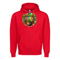 Red St. Patrick's Shamrock farm Zipper Hoodie - CowGirlArtShop