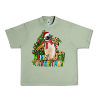Oil Green Merry Christmas Penguin Urban Heavy Tee - LillyAllenDesigns