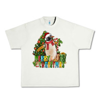 Pistachio Merry Christmas Penguin Urban Heavy Tee - LillyAllenDesigns