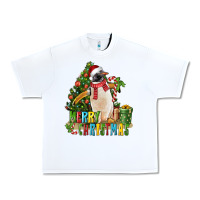 White Merry Christmas Penguin Urban Heavy Tee - LillyAllenDesigns