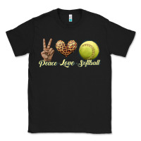 Black peace love softball Classic Tee - JahusDesignShop