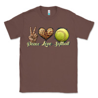 Chestnut peace love softball Classic Tee - JahusDesignShop