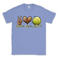 Colony Blue peace love softball Classic Tee - JahusDesignShop