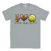 Heather Grey peace love softball Classic Tee - JahusDesignShop