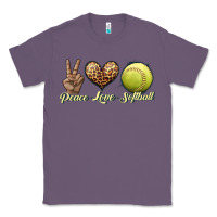Lavender peace love softball Classic Tee - JahusDesignShop