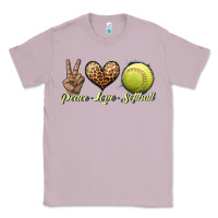 Lilac peace love softball Classic Tee - JahusDesignShop