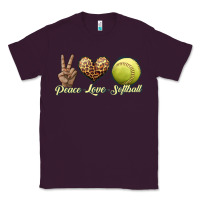 Plum peace love softball Classic Tee - JahusDesignShop
