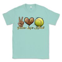 Seafoam peace love softball Classic Tee - JahusDesignShop