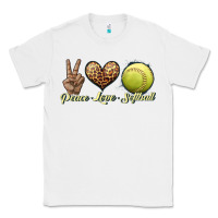 White peace love softball Classic Tee - JahusDesignShop