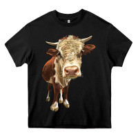 Black Hereford Heifer Heavy Core Tee - LillyAllenDesigns