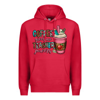 Cardinal coffee gives me teacher powers Premium Hoodie - OliviaCreatesArt