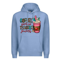 Colony Blue coffee gives me teacher powers Premium Hoodie - OliviaCreatesArt