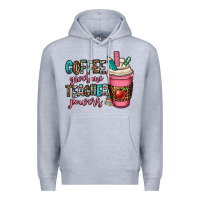 Heather Grey coffee gives me teacher powers Premium Hoodie - OliviaCreatesArt
