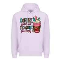 Lilac coffee gives me teacher powers Premium Hoodie - OliviaCreatesArt