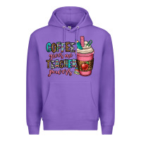 Purple coffee gives me teacher powers Premium Hoodie - OliviaCreatesArt