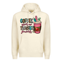 Sandshell coffee gives me teacher powers Premium Hoodie - OliviaCreatesArt