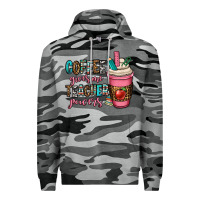 Slate Camo coffee gives me teacher powers Premium Hoodie - OliviaCreatesArt