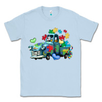 Dusty Blue autism truck Classic Tee - LillyAllenDesigns