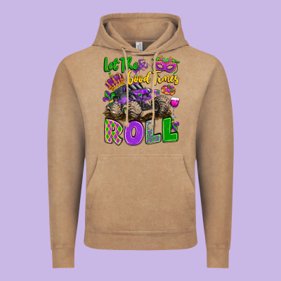 Let The Good Times Roll With Mardi Gras Monster Tr Vintage Hoodie Designed By Lillyallendesigns