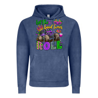Vintage Denim let the good times roll with mardi gras monster tr Vintage Hoodie - LillyAllenDesigns