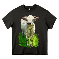 Asphalt Charolais Heifer Heavy Core Tee - LillyAllenDesigns