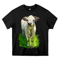 Black Charolais Heifer Heavy Core Tee - LillyAllenDesigns