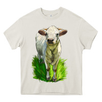 Cream Charolais Heifer Heavy Core Tee - LillyAllenDesigns