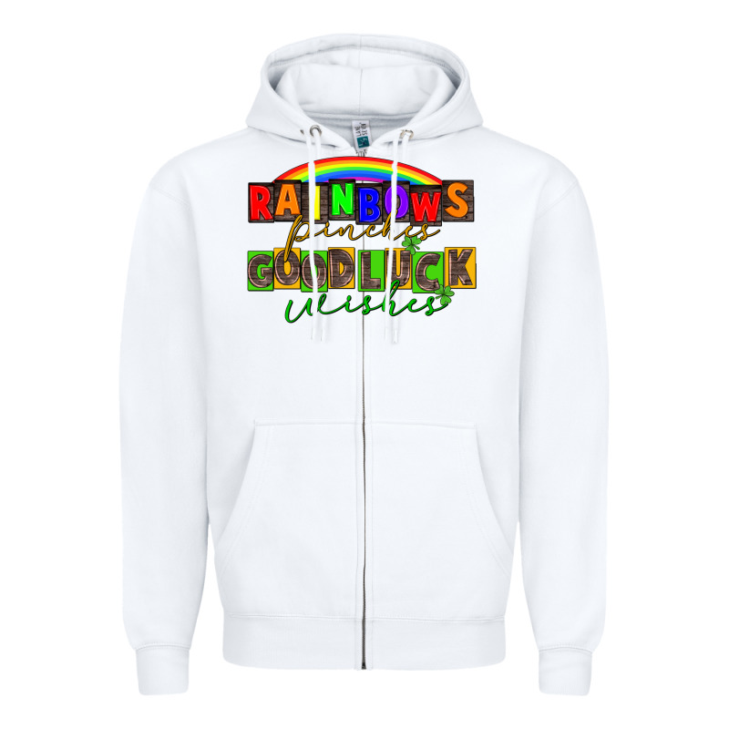 Rainbows Pinches Good Luck Wisher St. Patrick's Zipper Hoodie by CowGirlArtShop | Teevron