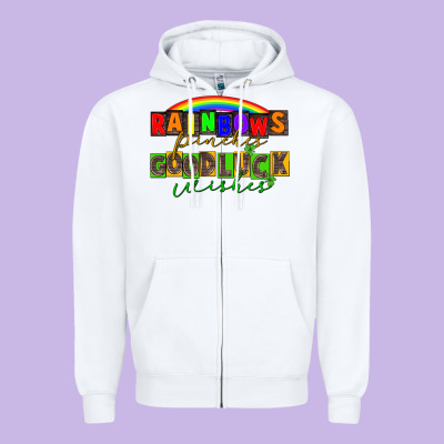 Rainbows Pinches Good Luck Wisher St. Patrick's Zipper Hoodie Designed By Cowgirlartshop