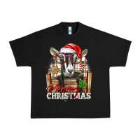 Black Merry Christmas Alpine Goat Urban Heavy Tee - LillyAllenDesigns