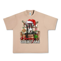 Burro Merry Christmas Alpine Goat Urban Heavy Tee - LillyAllenDesigns