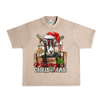French Oak Merry Christmas Alpine Goat Urban Heavy Tee - LillyAllenDesigns