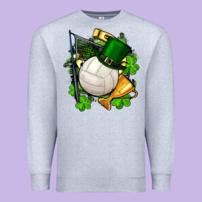 St.patrick's Day Volleyball Premium Sweatshirt Designed By Fadigitalartstudio