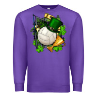 Purple st.patrick's day volleyball Premium Sweatshirt - FaDigitalArtStudio