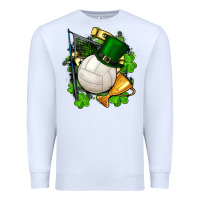 White st.patrick's day volleyball Premium Sweatshirt - FaDigitalArtStudio