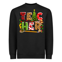 Black teacher christmas Heavyweight Sweatshirt - texasbilliewilder